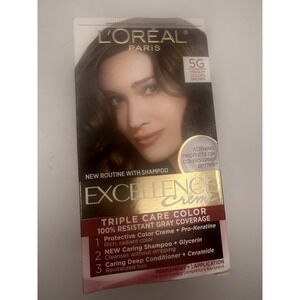 L'Oreal - Excellence Creme Hair Color Universal Nudes - #5G Medium Golden Brown